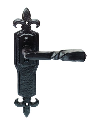 BARLEY TWISTED LEVER HANDLE ON BACKPLATE